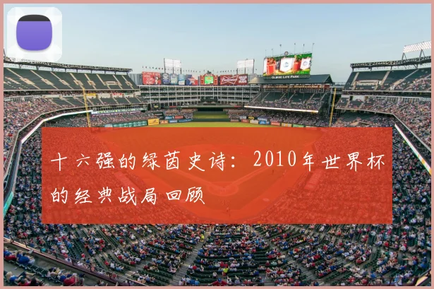 十六强的绿茵史诗：2010年世界杯的经典战局回顾